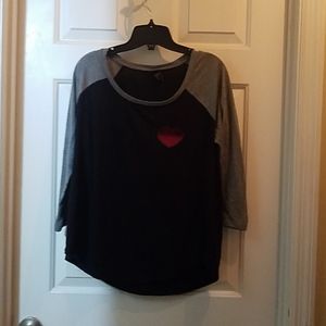 Torrid heart baseball tee